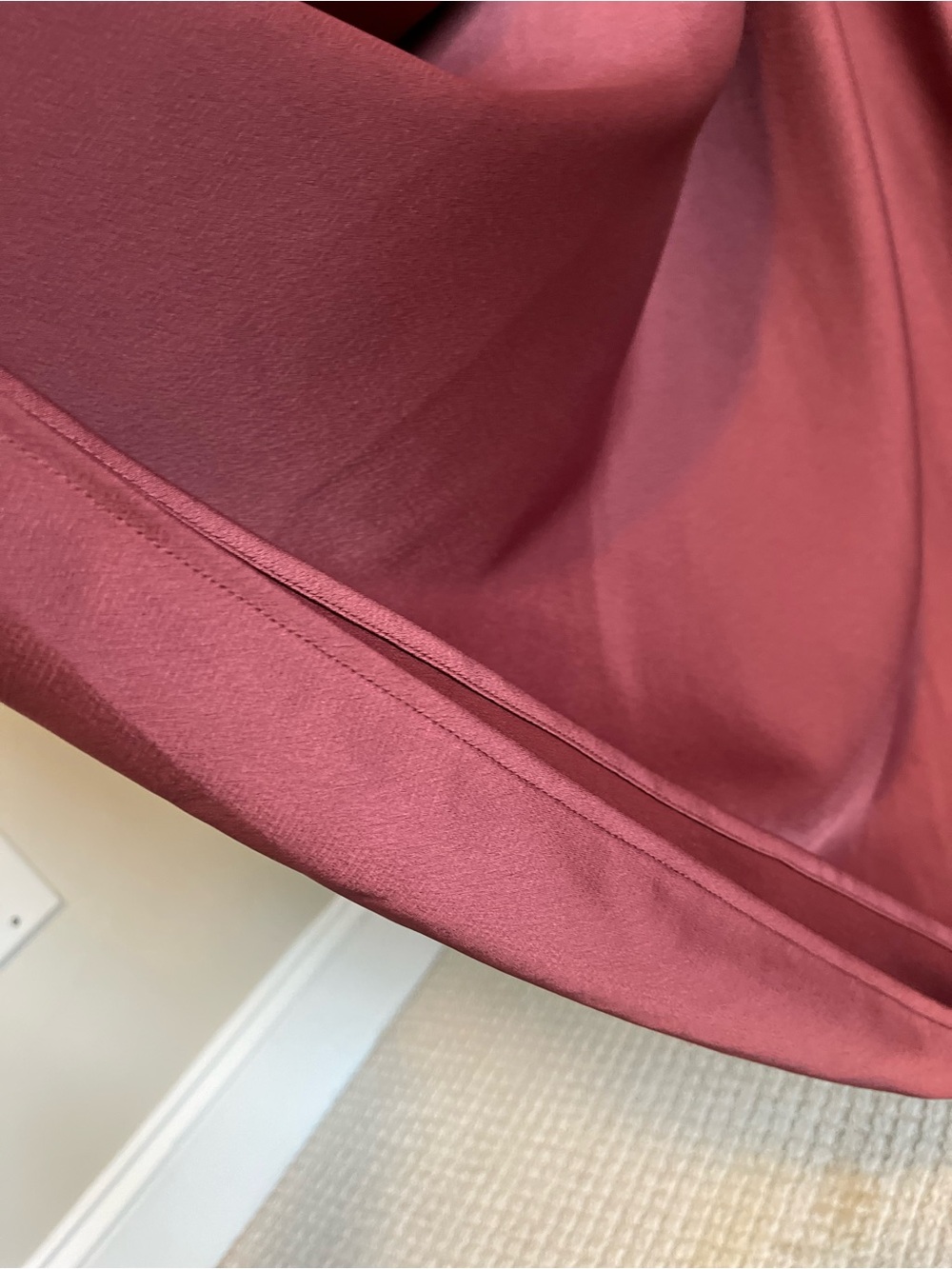 BHLDN Dark Rose Amelia V-Neck Dress - Picture 8 of 15